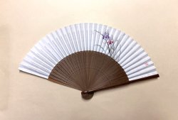 画像1: ＜琳風扇＞手描き　燕子花図