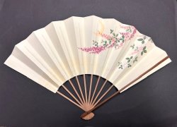 画像2: 吉野山／月に萩図　（ごま竹扇子立・紙箱入）