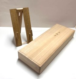 画像3: 手描き　桜／紅葉　（ごま竹扇子立・桐箱入）