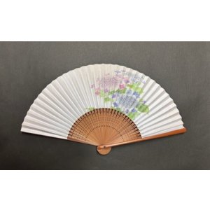 画像: ＜琳風扇＞紫陽花図