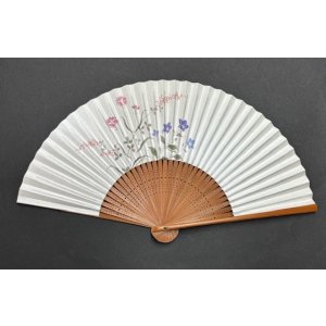 画像: ＜琳風扇＞桔梗撫子図